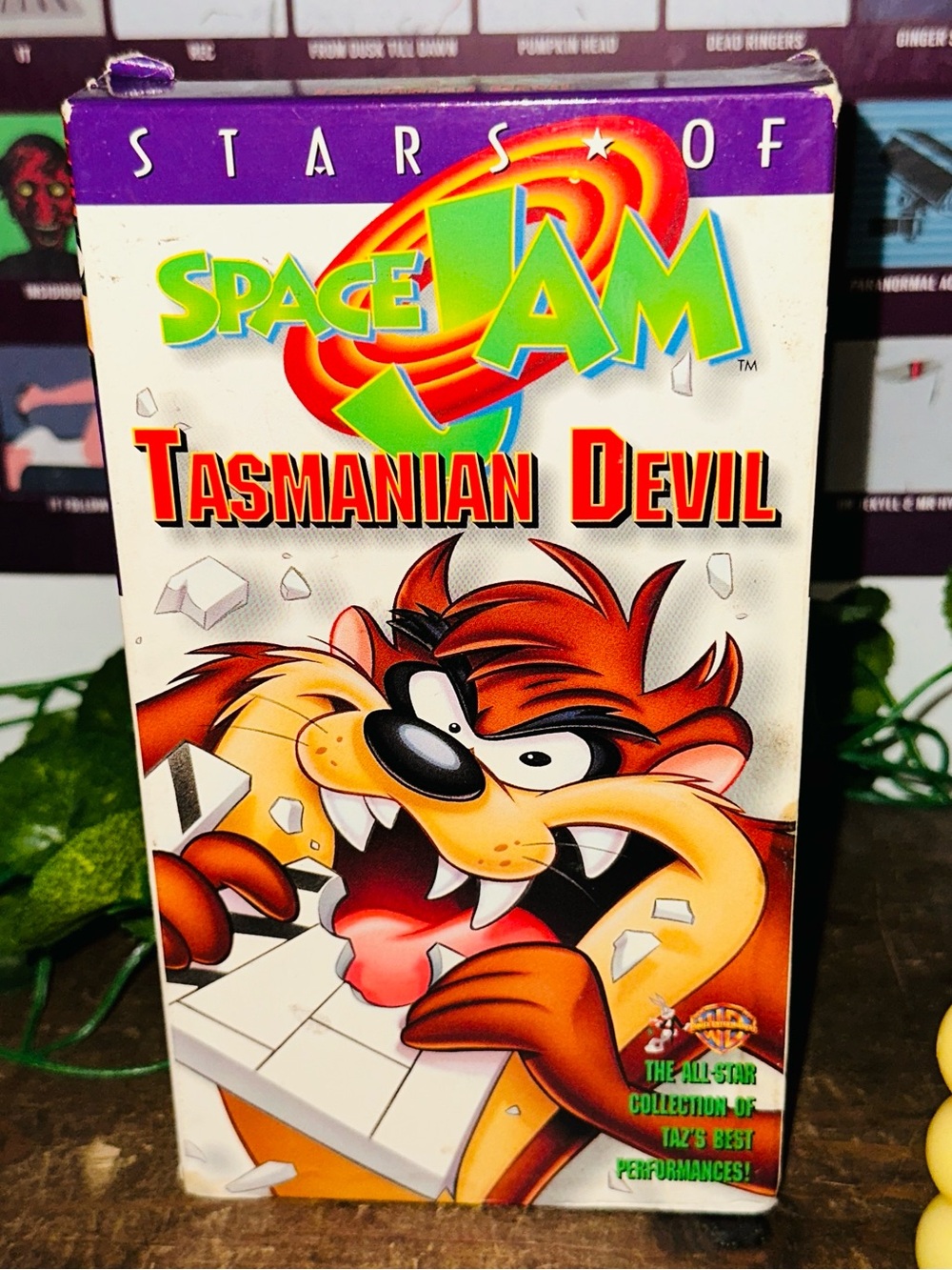 Vintage Space Jam Looney Tunes Taz Tasmanian Devil 90’s VHS Tape
